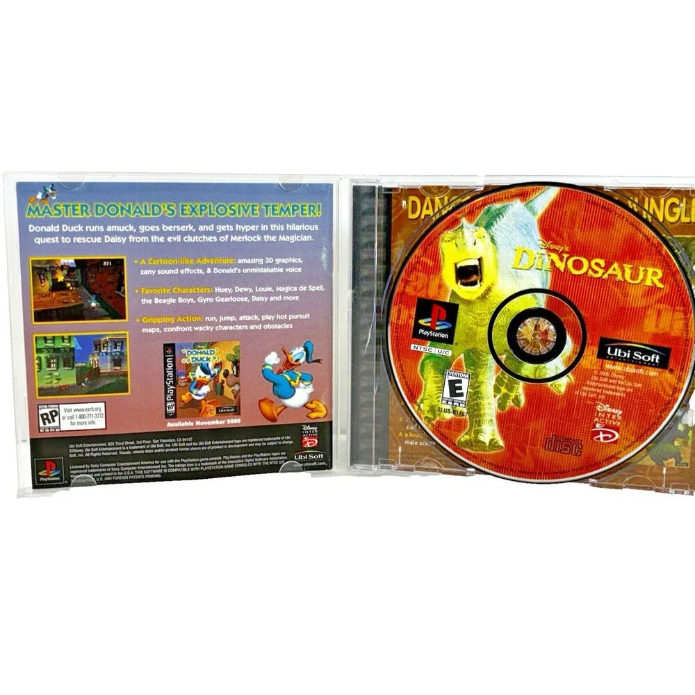 Disney's Dinosaur Sony PlayStation Vintage Ubisoft Complete with Manual Tested